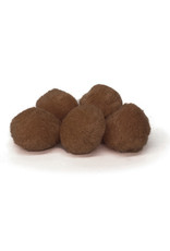 POM POMS: 1" BROWN 100 PACK