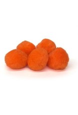 POM POMS: 1" ORANGE  100 PACK