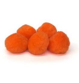 POM POMS: 1" ORANGE  100 PACK