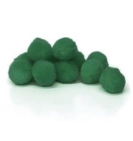 POM POMS: 1/2" HOLIDAY GREEN 100 PACK