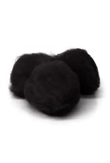 POM POMS: 2" BLACK  25 PACK