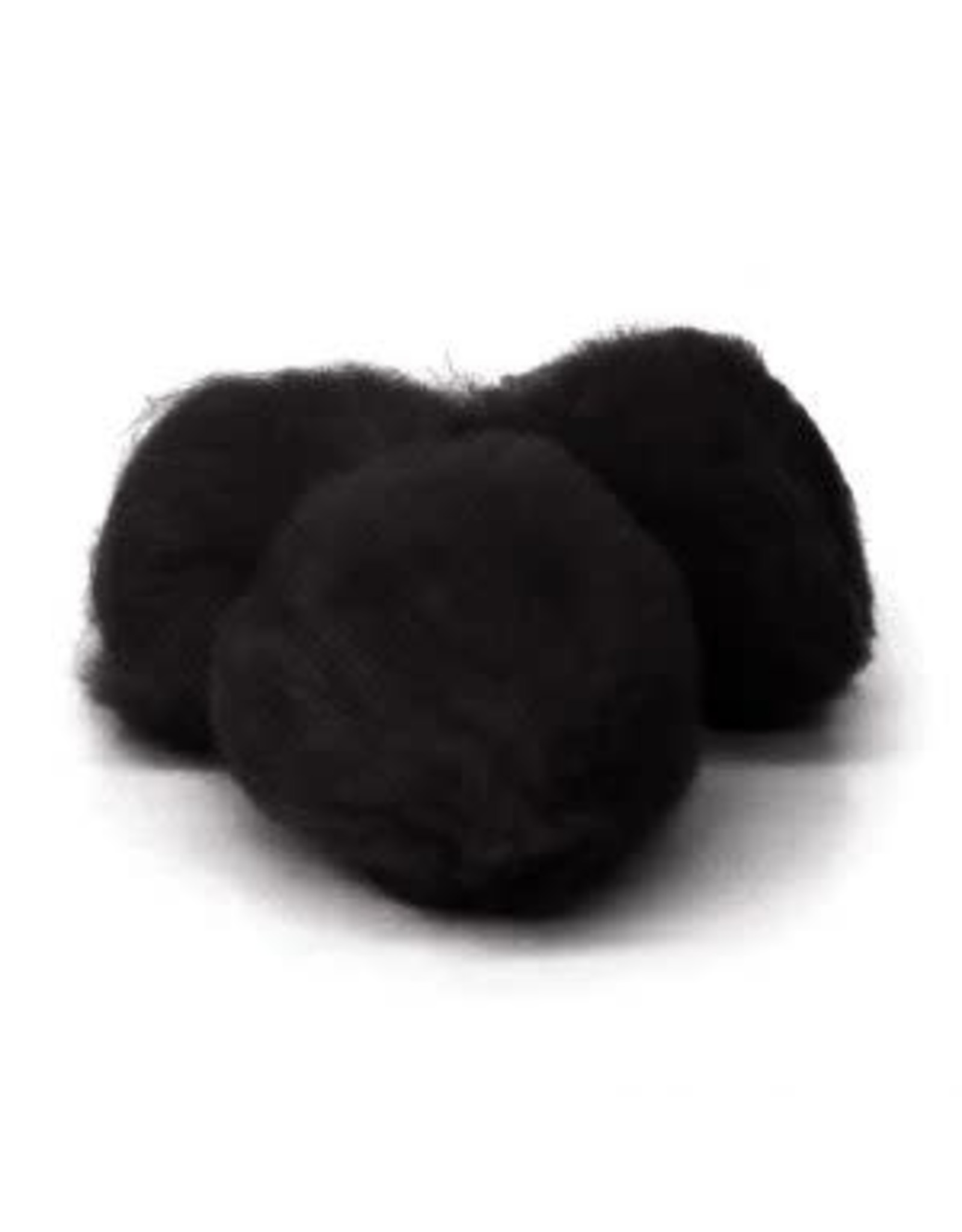 POM POMS: 2" BLACK  25 PACK
