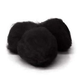 POM POMS: 2" BLACK  25 PACK