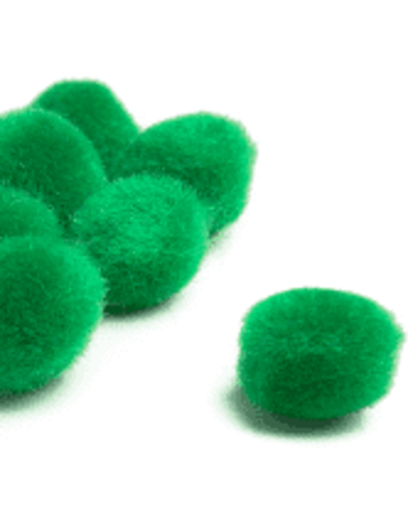 POM POMS: 1" KELLY GREEN 100 PACK
