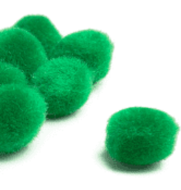 POM POMS: 1" KELLY GREEN 100 PACK