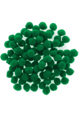 POM POMS: 1/2" KELLY GREEN 100 PACK
