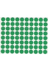 COLOR CODING  STICKER : ROUND GREEN 1/2" - 10 SHEETS
