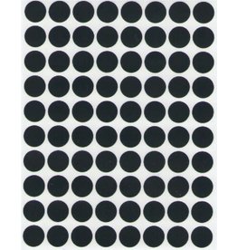 COLOR CODING  STICKER : ROUND BLACK 1/2" 32 SHEETS