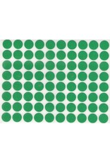 COLOR CODING STICKER : 1/4" , ROUND GREEN 32  SHEETS
