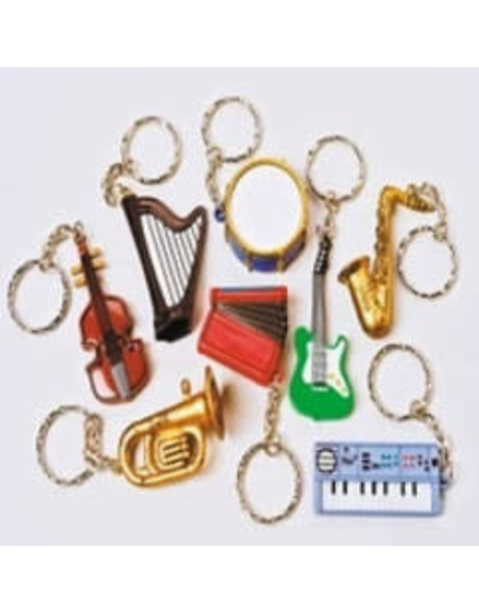 MUSIC KEYCHAIN ASSORTMENT PKG/12PCS
