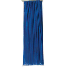 PIPE CLEANERS: 4MM x 12" - BLUE 100 PACK