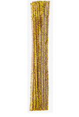 PIPE CLEANERS: 6MM X 12" - SPARKLE GOLD 25 PACK