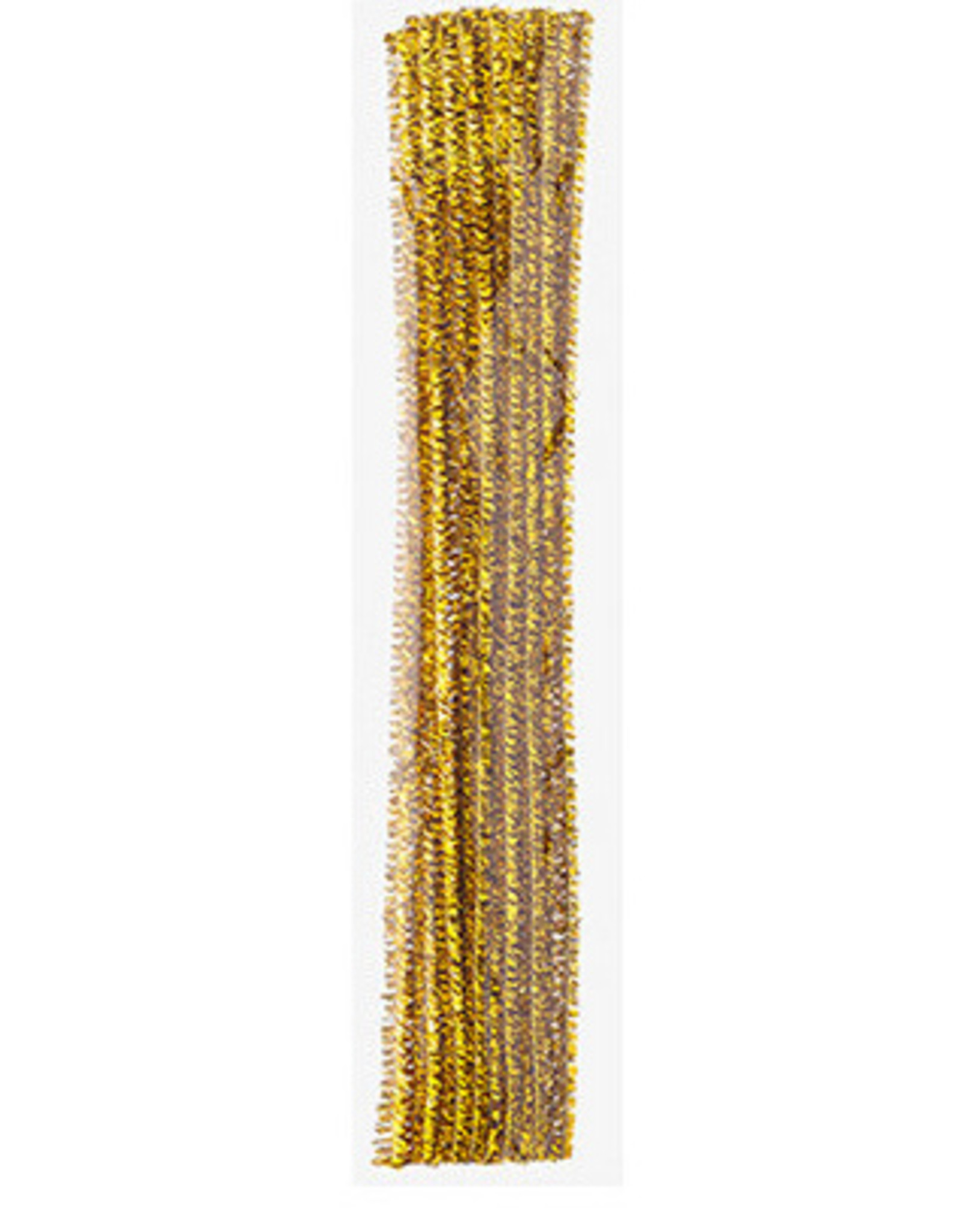 PIPE CLEANERS: 6MM X 12" - SPARKLE GOLD 25 PACK