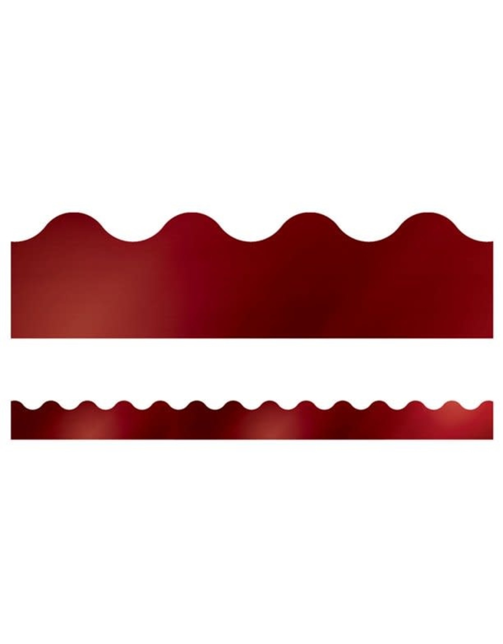 SCALLOPED BORDERS METALLIC CHERRY RED 2.25"x 39'