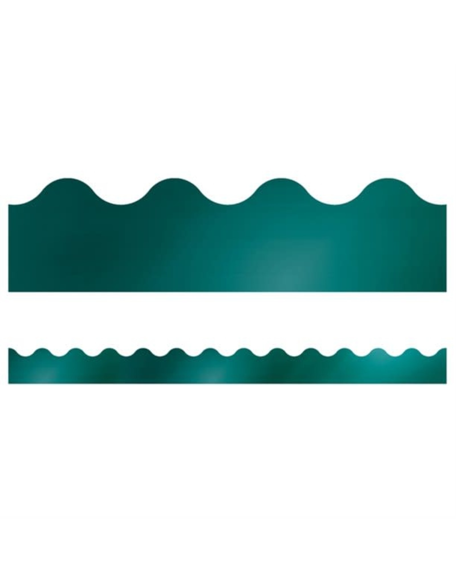 SCALLOPED BORDER: METALLIC TEAL - 2 1/4"-39'