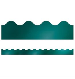 SCALLOPED BORDER: METALLIC TEAL - 2 1/4"-39'