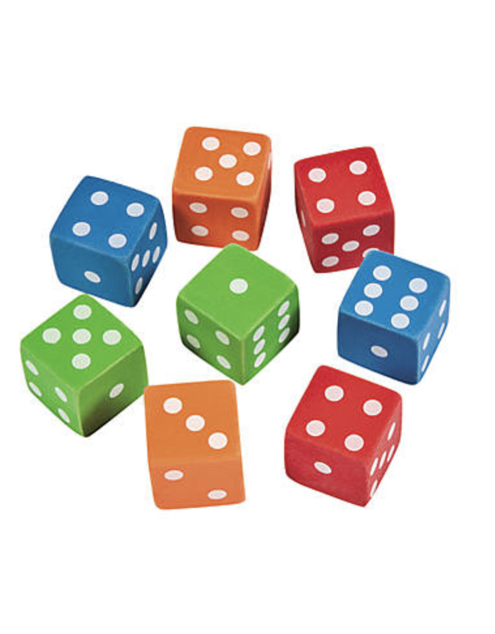 ERASER : LARGE DICE 12/PCKG