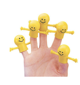 SMILE FACE FINGER PUPPET 72 PACK