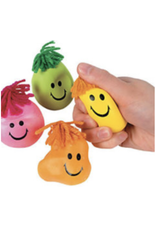 STRESS BALL -  NEON SMILE FACE - 24 PACK