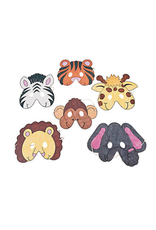 COLOR Your own Zoo Animal Masks Pkg/12