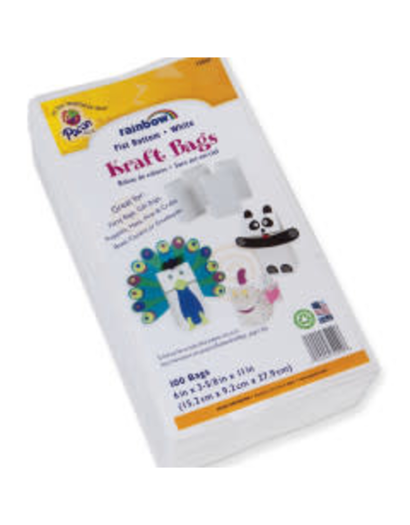 CRAFT BAGS - 6''x11'' - WHITE- PKG/100