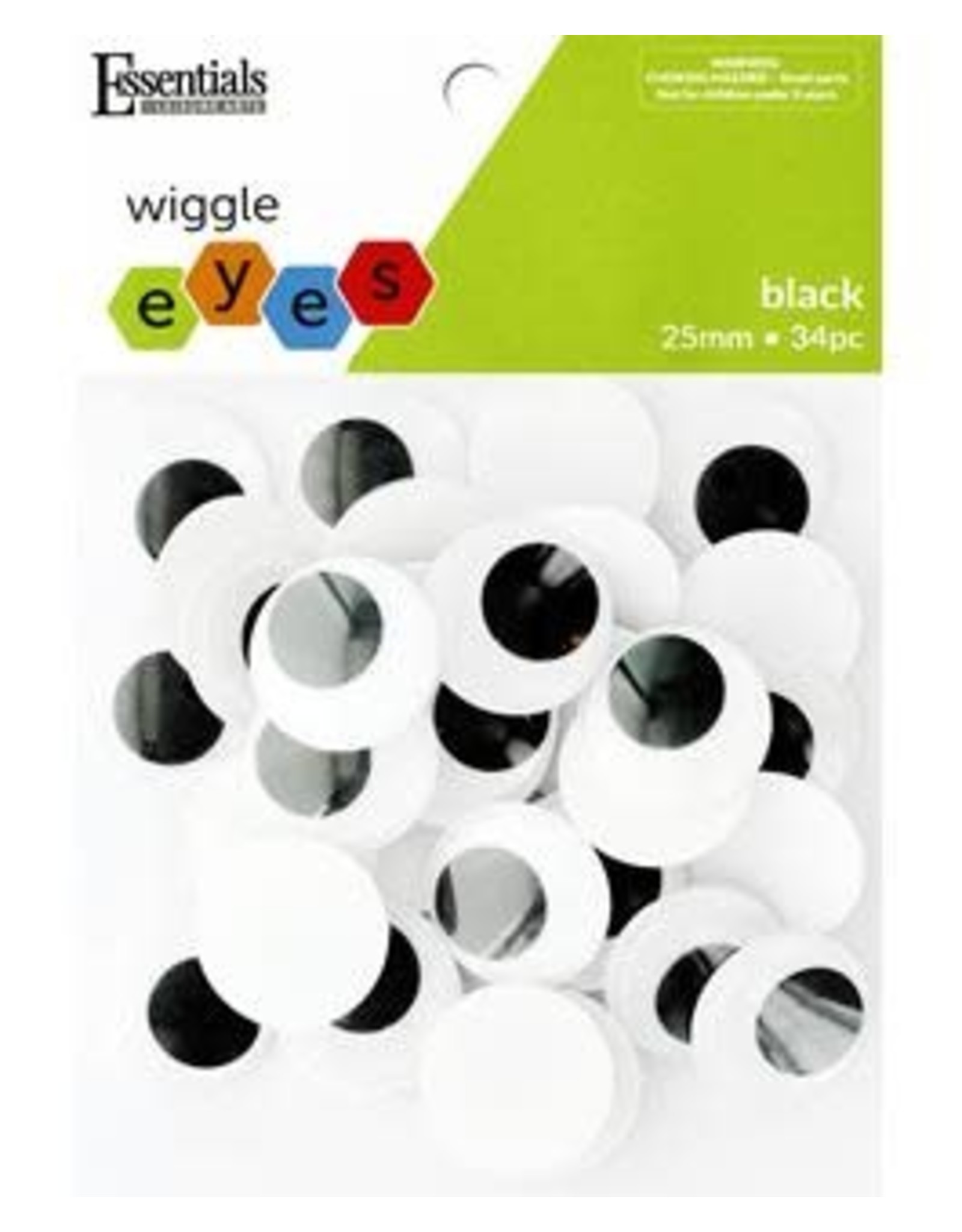 WIGGLE EYES:  25MM - 34 PACK