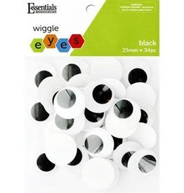 WIGGLE EYES:  25MM - 34 PACK