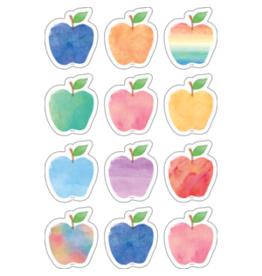 CUT-OUTS: MINI WATERCOLOR APPLE 2.5"  36 PACK