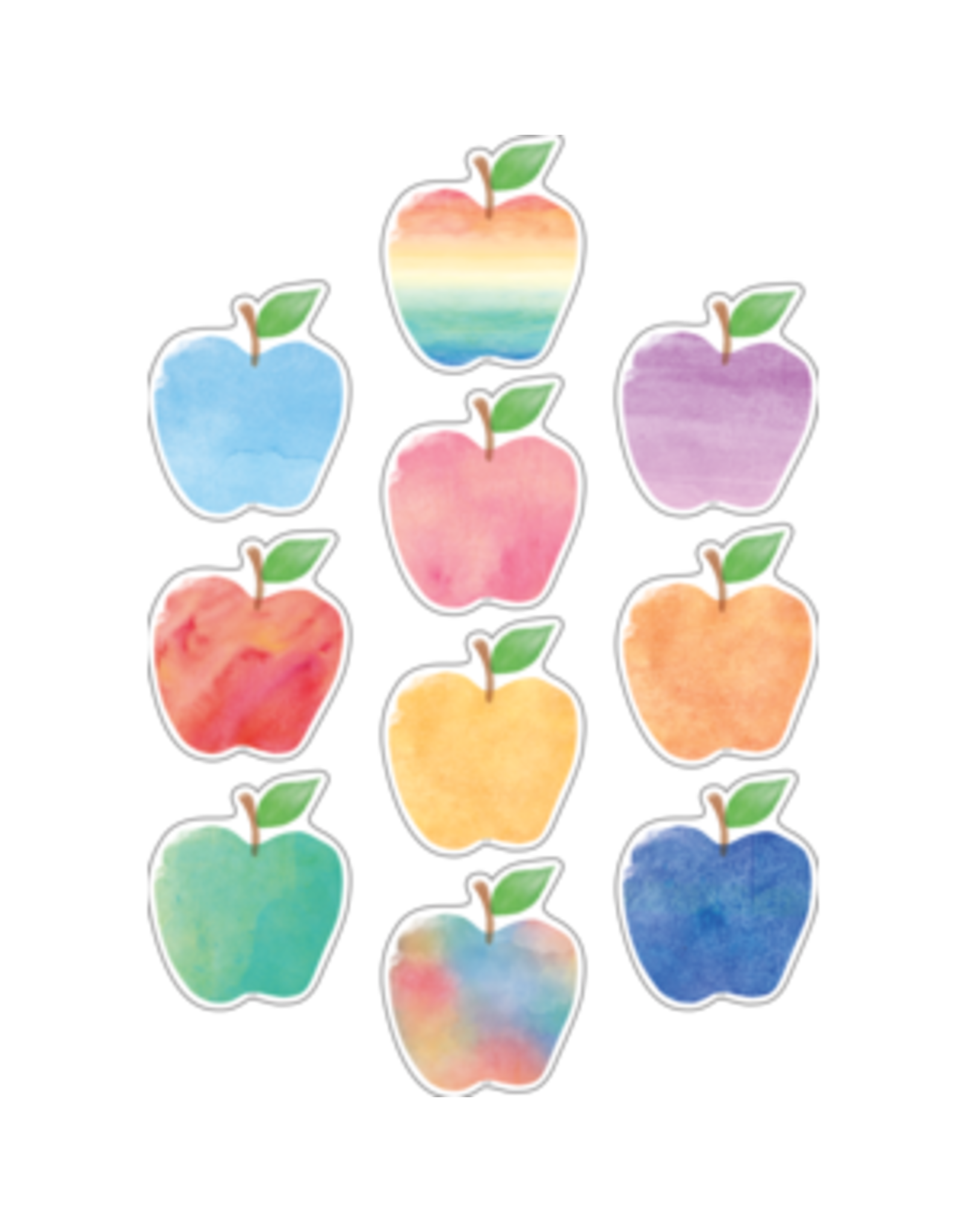 CUT-OUTS: WATERCOLOR APPLES 6" 30 PACK