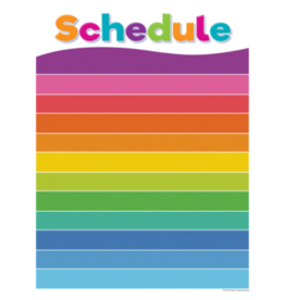 DRY ERASE POSTER: SCHEDULE -COLORFUL