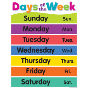 CHARTLET: DAYS OF THE WEEK - Creative Kids