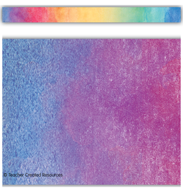 STRAIGHT BORDER; WATERCOLOR - 3"X35'