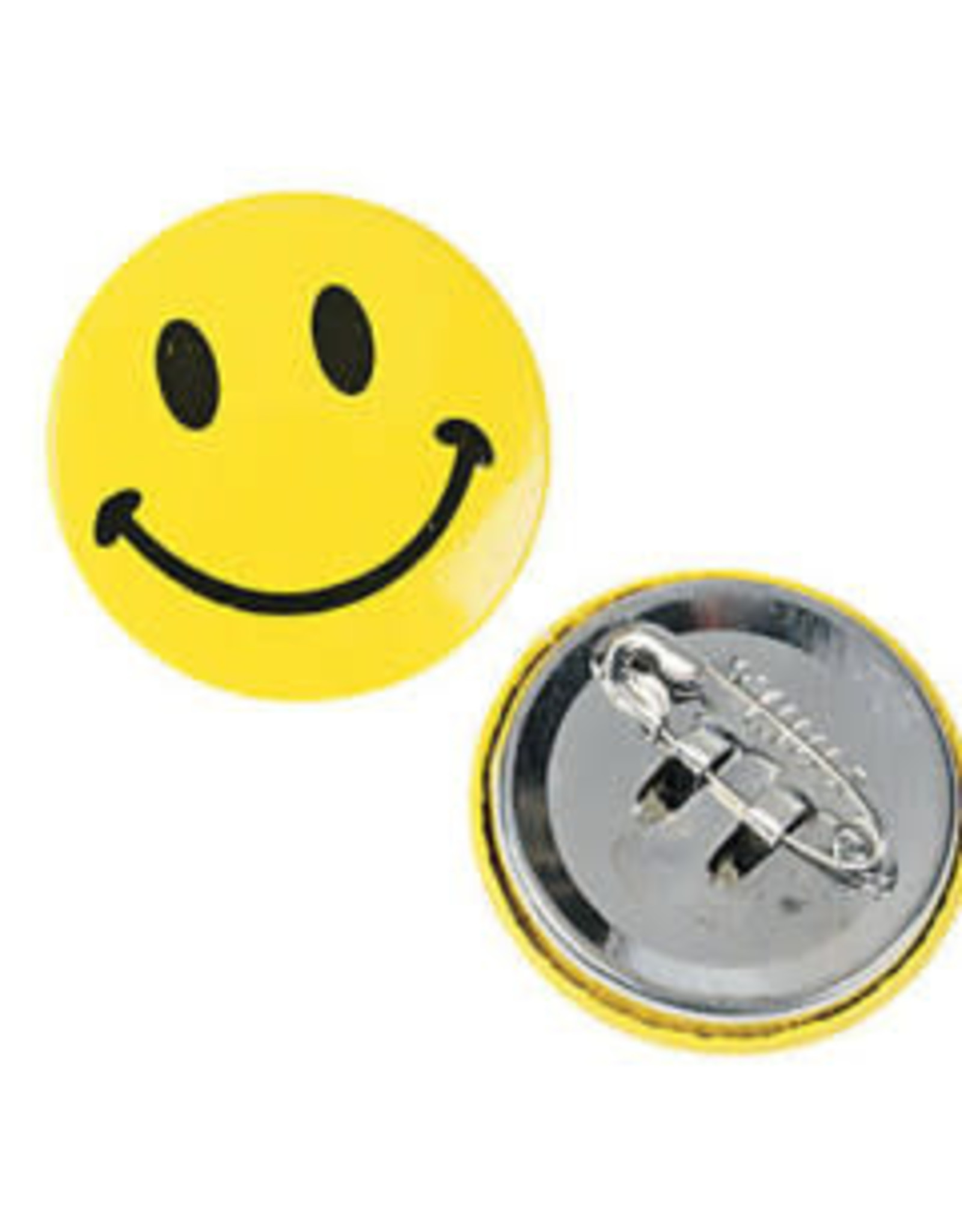 SMILE FACE BUTTON PINS 48PCS