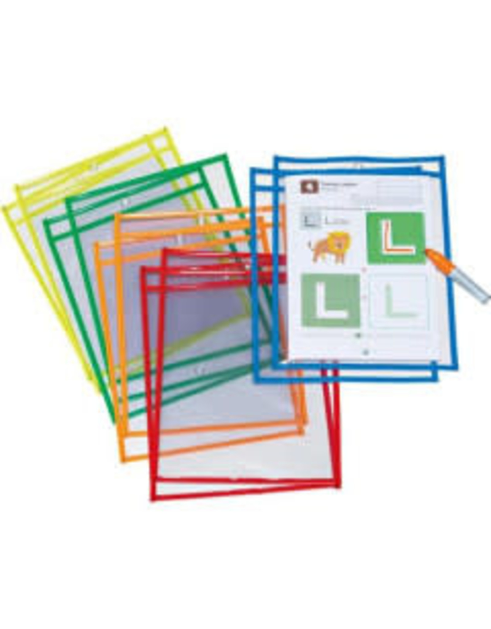 DRY ERASE COLORING POCKET 10pcs/pckg