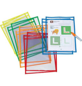 DRY ERASE COLORING POCKET 10pcs/pckg