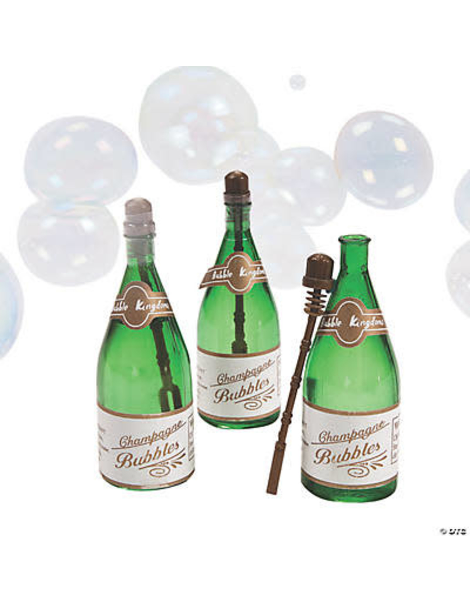CHAMPAGNE BOTTLE BUBBLES - 12 PACK