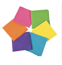 TISSUE PAPER SQUARES 1.5"  NEON COLORS  Approx. 5000 Pack