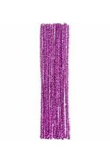PIPE CLEANERS: 6MM x 12" - SPARKLE PURPLE 25 PACK