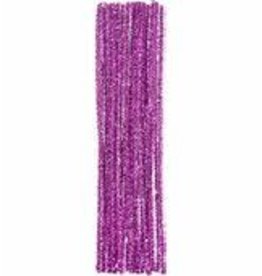 PIPE CLEANERS: 6MM x 12" - SPARKLE PURPLE 25 PACK