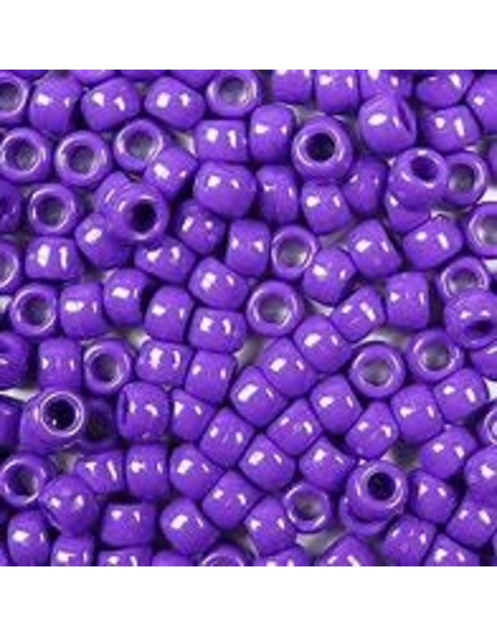 PONY BEADS OPAQUE PURPLE 6mmX9mm 900 PACK