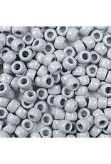 PONY BEADS: OPAQUE GRAY 6mmX9mm 900 PACK