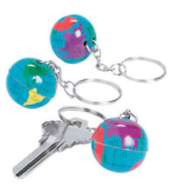 KEYCHAIN: GLOBE 12 PACK