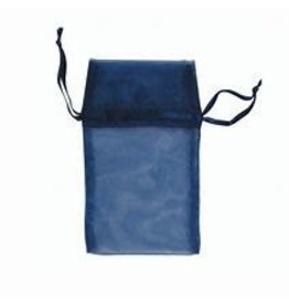 ORGANZA BAGS : 3"x4" NAVY 12PC