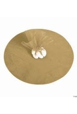 TULLE CIRCLES GOLD  9" 25PC