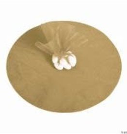 TULLE CIRCLES GOLD  9" 25PC