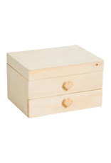 DIY WOOD JEWELRY BOX  W/ HEART  5" x 3 .5" x 3" 12 PACK