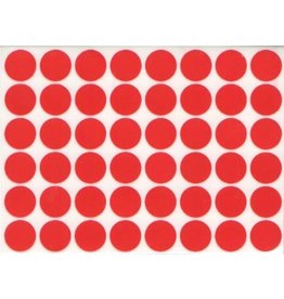 COLOR CODING STICKER:  3/4", ROUND  RED  32 SHEETS