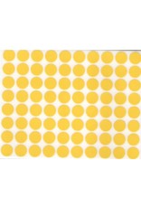 COLOR CODING STICKER:  1/4", ROUND YELLOW 32 SHEETS