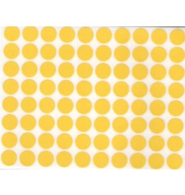 COLOR CODING STICKER:  1/4", ROUND YELLOW 32 SHEETS