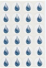 STICKERS: LARGE RAINDROP -  4 ACROSS -  10 SHEETS